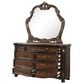 New Heritage Design Bella Note 5-Piece King Sleigh Bedroom Set in Mahogany Brown and Antique Gold, , large