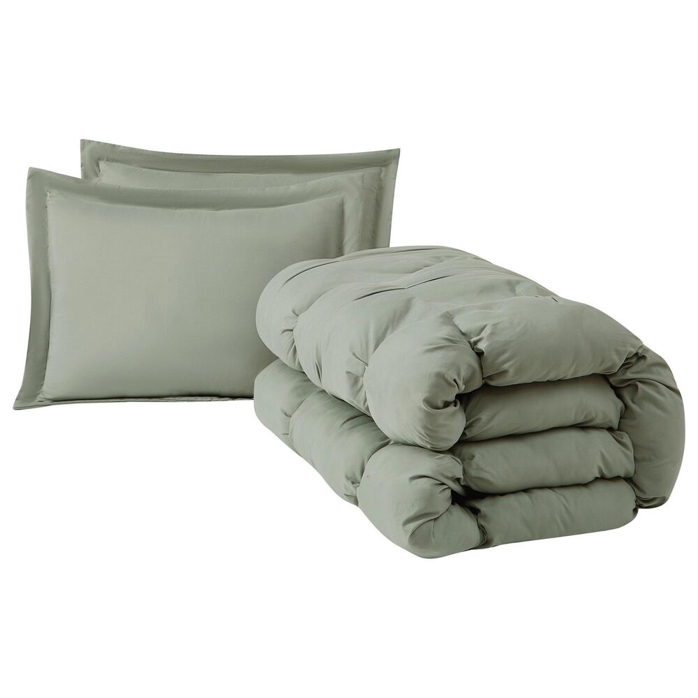 Pem America Cloud Puffer 3-Piece Full/Queen Comforter Set in Green, , large