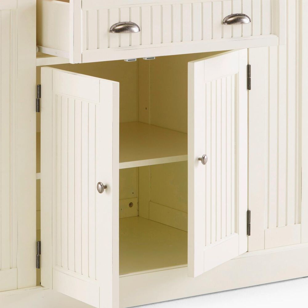 Homestyles Nantucket Kitchen Island in Off-White with Black Granite Top, , large