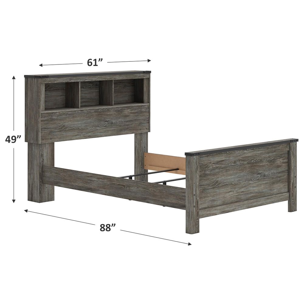 Ashley Frandern Full Bookcase Panel Bed in Warm Gray, , large