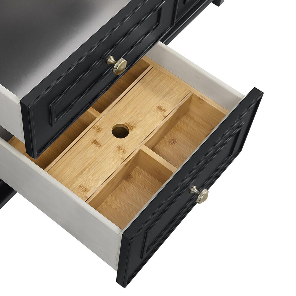 James Martin Vanities Lorelai 72" Double Bathroom Vanity in Black Onyx with 3 cm Eternal Jasmine Pearl Silestone Top, Rectangular Sinks and FreePower Wireless Charger, , large