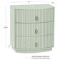 Linon Home Decor Chantel 3-Drawer Nightstand in Sage Green, , large