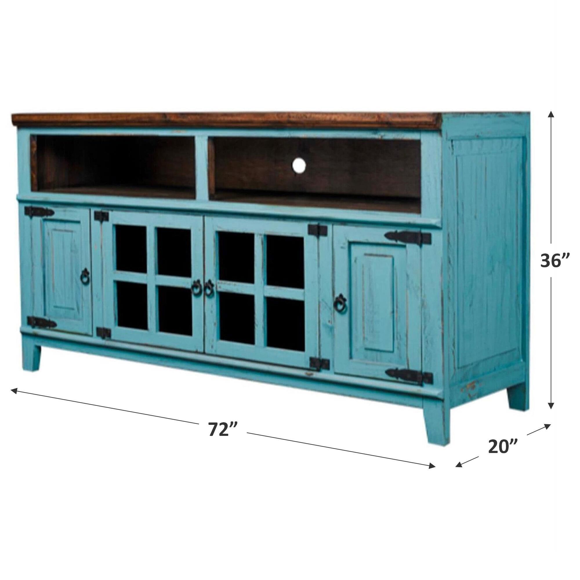 Rustic blue tv stand discount