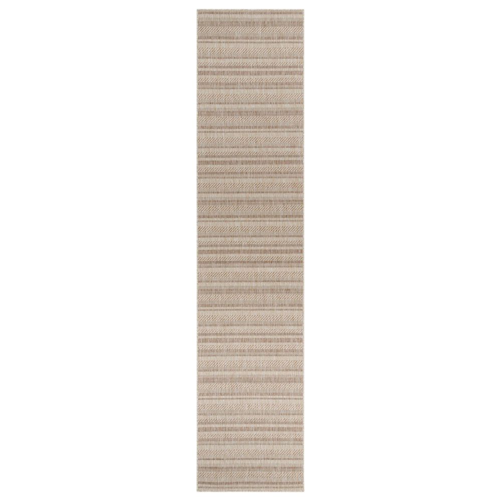 Surya Eagean EAG-2409 Light Beige, Brown, Cream and Light Brown 2"7" x 10" Indoor/Outdoor Runner, , large