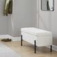 Lumisource Daniella Storage Bench with Cream Cushion in Black, , large