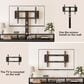 HOMLUX 63" 7-Drawer TV Stand with Adjustable TV Mount in Black Carbon Fiber, , large