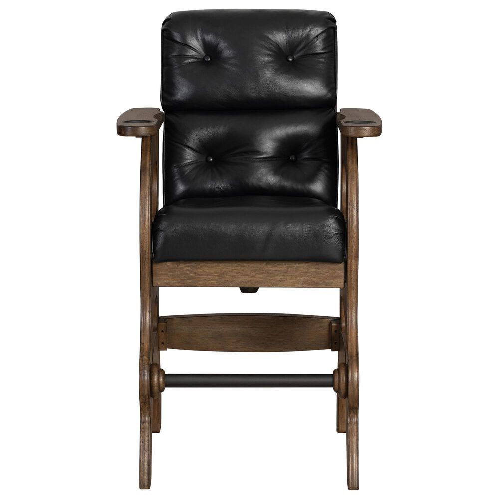 Hawthorne Furniture Tavern Spectator Barstool with Black Cushion in Whiskey, , large