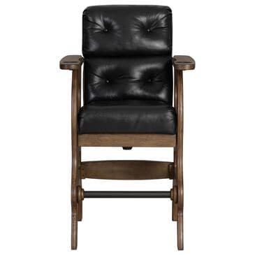 Hawthorne Furniture Tavern Spectator Barstool with Black Cushion in Whiskey, , large