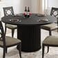 GARVEE 47" Round Industrial Dining Table in Black - Table Only, , large