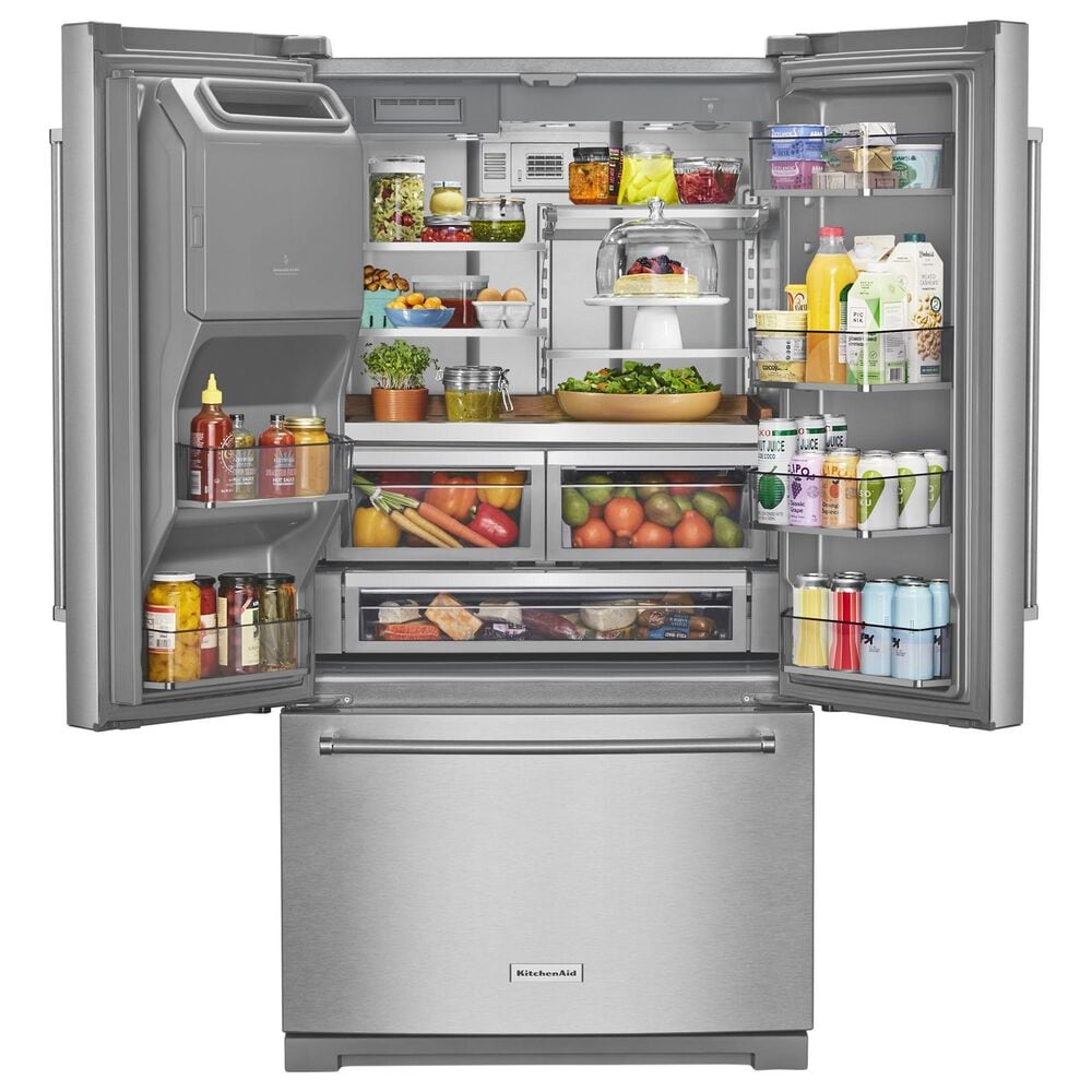 KitchenAid 26.8 Cu. Ft. Standard-Depth French Door Refrigerator with ...