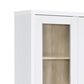 Coaster Hawthorne 4-Shelf Glass Door Tall Cabinet in White, , large