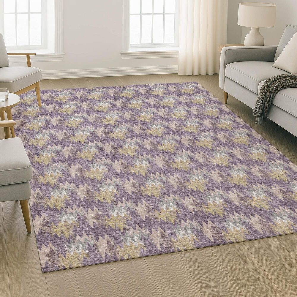Dalyn Rug Company Soft Essentials Chevron Plum 9' x 12' Area Rug, , large