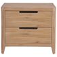 Universal Furniture Modern Walker California King Panel Bed with Dresser and Nightstand in Natural Oak with AC Outlets and USB Ports, , large