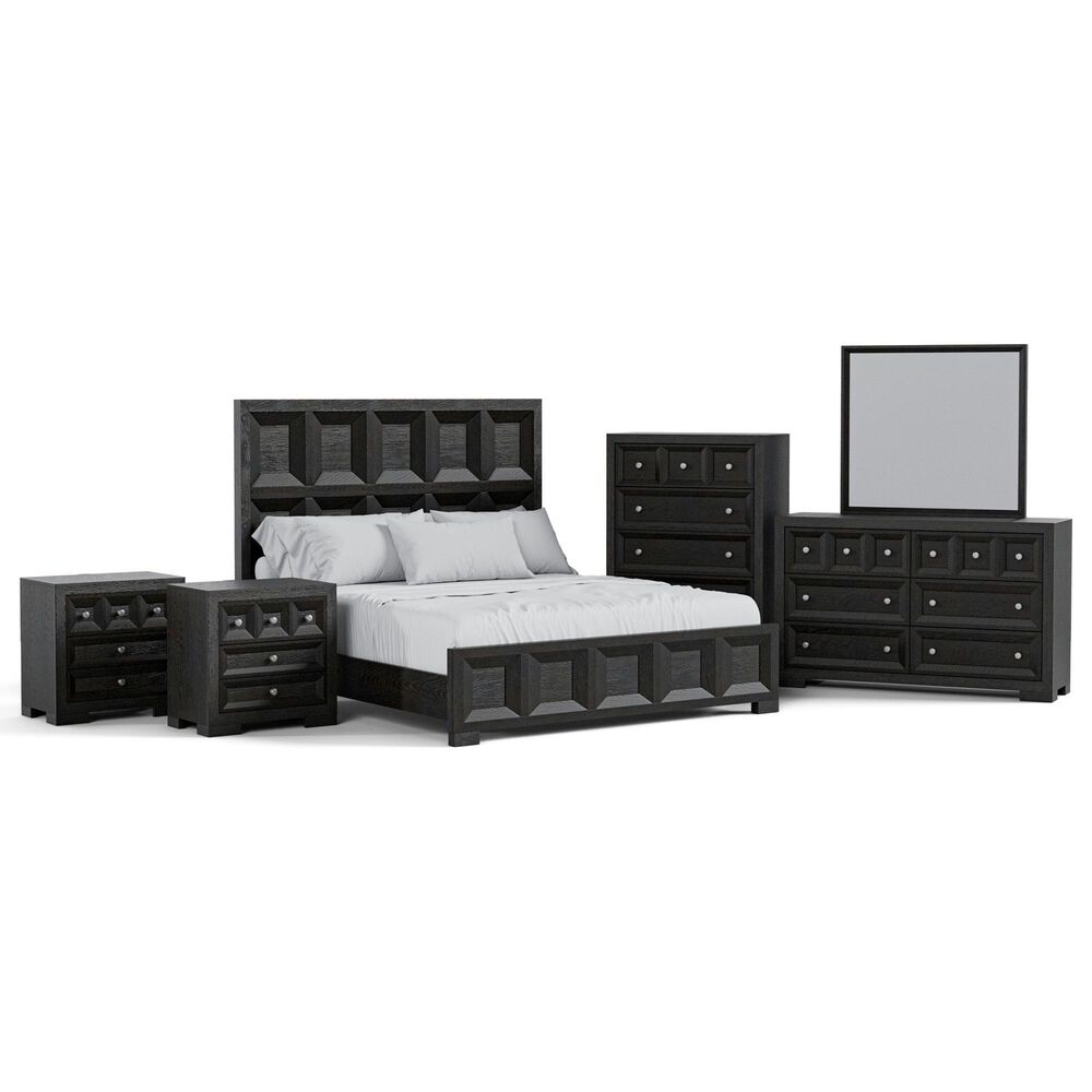 Furniture of America Hatton 6-Piece Queen Bedroom Set in Weathered Black, , large