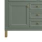 James Martin Vanities Chicago 48" Single Bathroom Vanity in Smokey Celadon with 3 cm Carrara White Marble Top and Rectangular Sink, , large