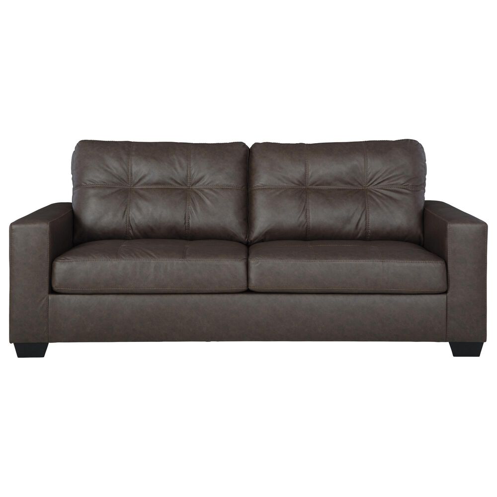 Ashley Barlin Mills Stationary Sofa and Loveseat Set in Umber, , large