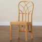 Baxton Studio Monaco Side Chair in Natural Brown and Oak Brown, , large