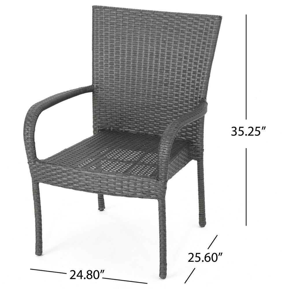 Noble House Sanders 3-Piece Patio Bistro Set in Gray, , large