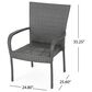 Noble House Sanders 3-Piece Patio Bistro Set in Gray, , large