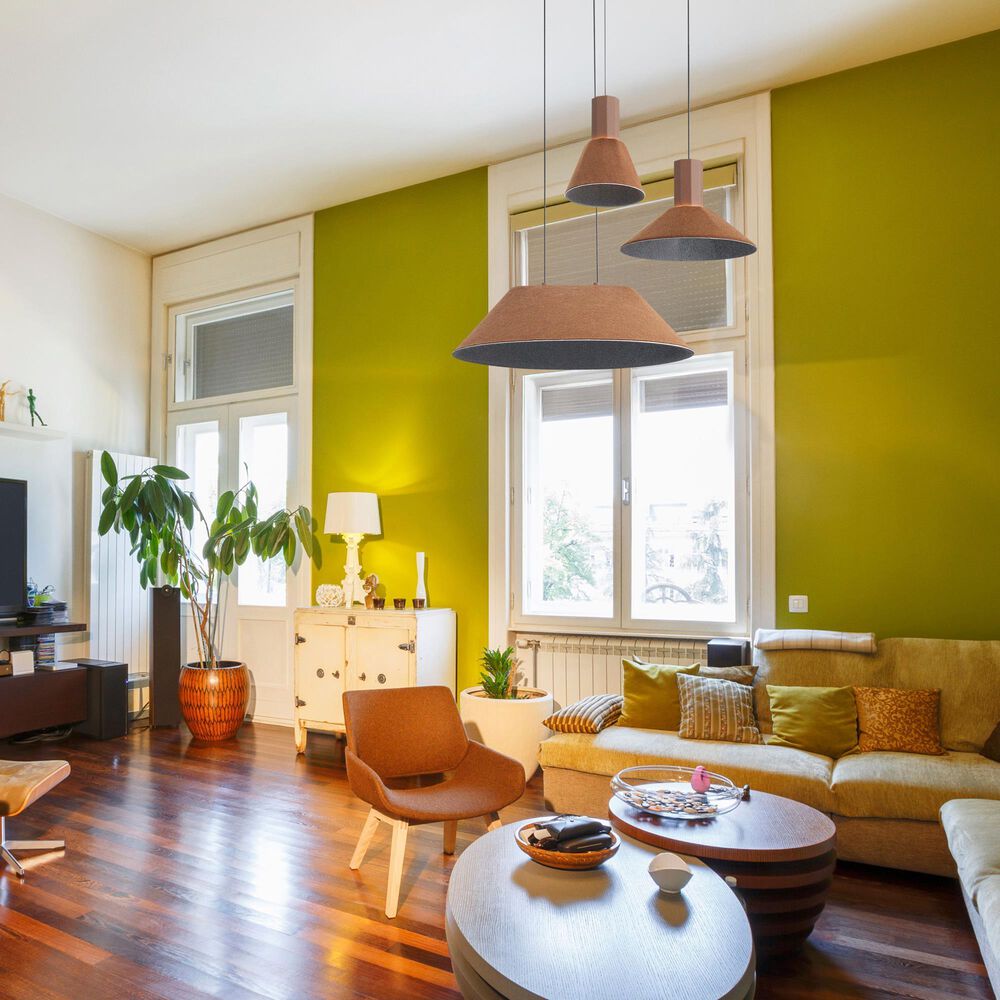 Golden Lighting Faroe 8" 1-Light LED Pendant in Coffee and Black, , large