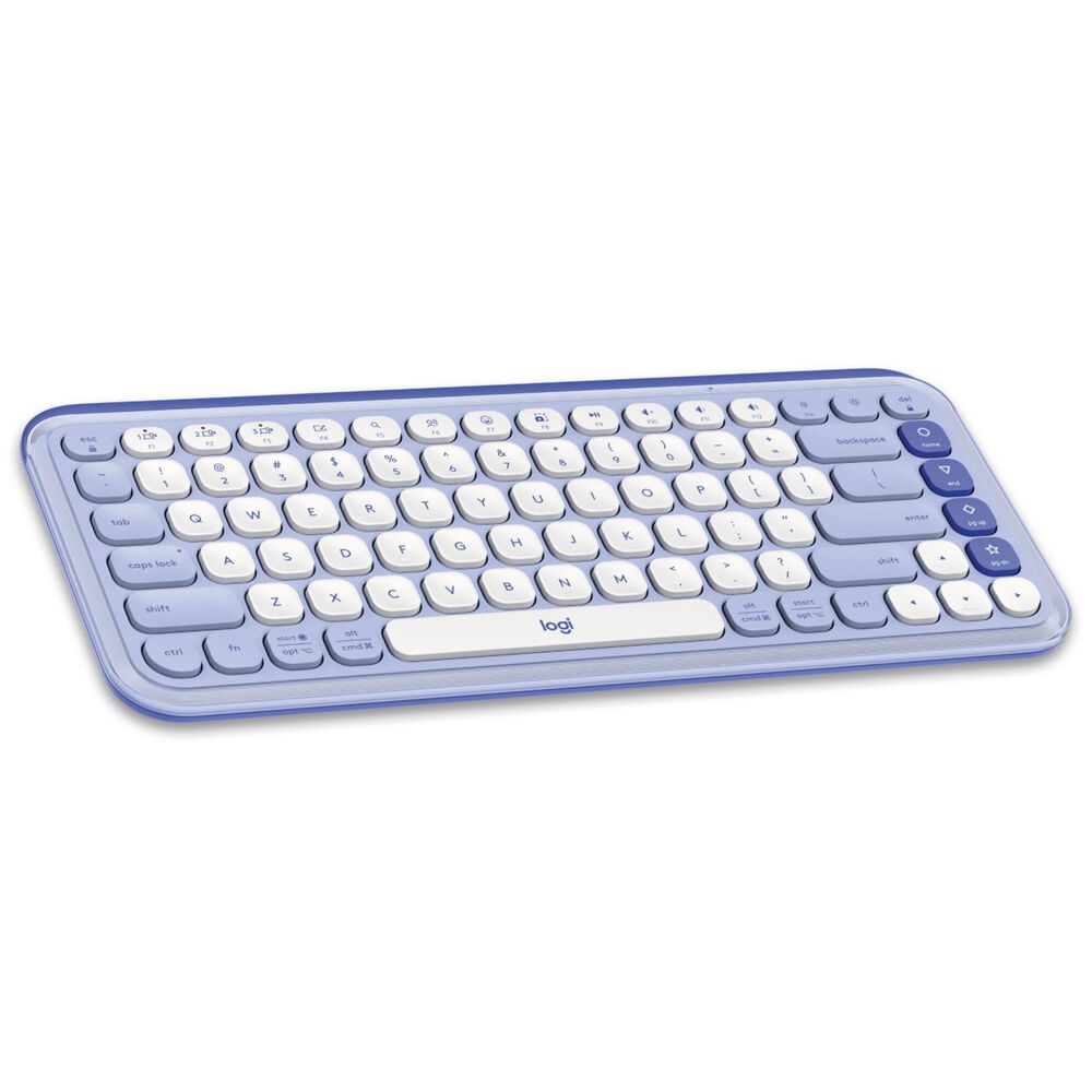 Logitech POP Icon Keys Wireless Bluetooth Keyboard in Lilac and Off White, , large