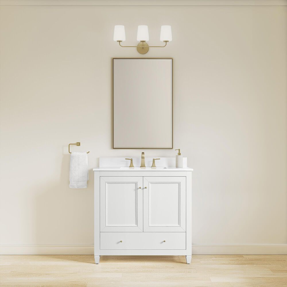 37B Claudine 36" Single Bathroom Vanity in Bright White with Glossy White Composite Stone Top and Backsplash, , large