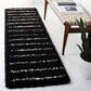 Safavieh Venus Shag VNS604Z 2"2" x 8" Black and Ivory Runner, , large