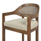 Jennifer Taylor Home Americana 30.5" Bar Stool with Taupe Beige Cushion in Natural, , large