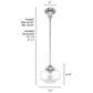 Hunter Saddle Creek 1-Light Mini Pendant with Clear Seeded Glass in Brushed Nickel, , large