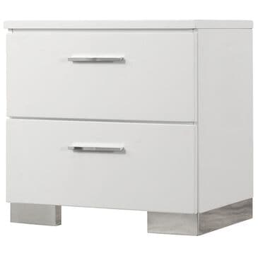 Pacific Landing Nightstand in High Gloss White, , large