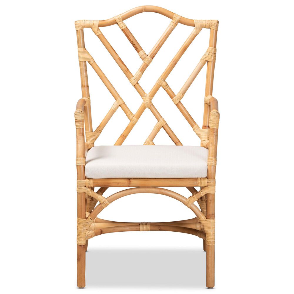 Baxton Studio Delta Arm Chair in Natural, , large