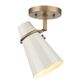 Golden Lighting Reeva 7" Wall Sconce with Glossy Ecru Shade in Modern Brass, , large