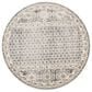 Feizy Kano 8"9" Round Gray and Ivory Area Rug, , large