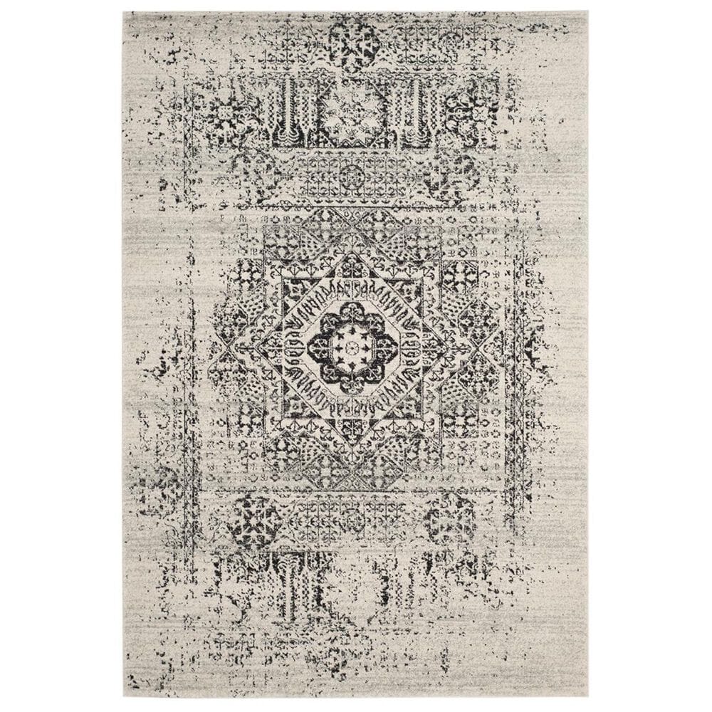 Safavieh Evoke EVK260T-5 5&#39;1&quot; x 7&#39;6&quot; Ivory/Black Area Rug, , large
