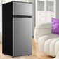HOMLUX 4.5 Cu. Ft. Mini Upright Refrigerator with 1 Cu. Ft. Top Freezer in Silver, , large