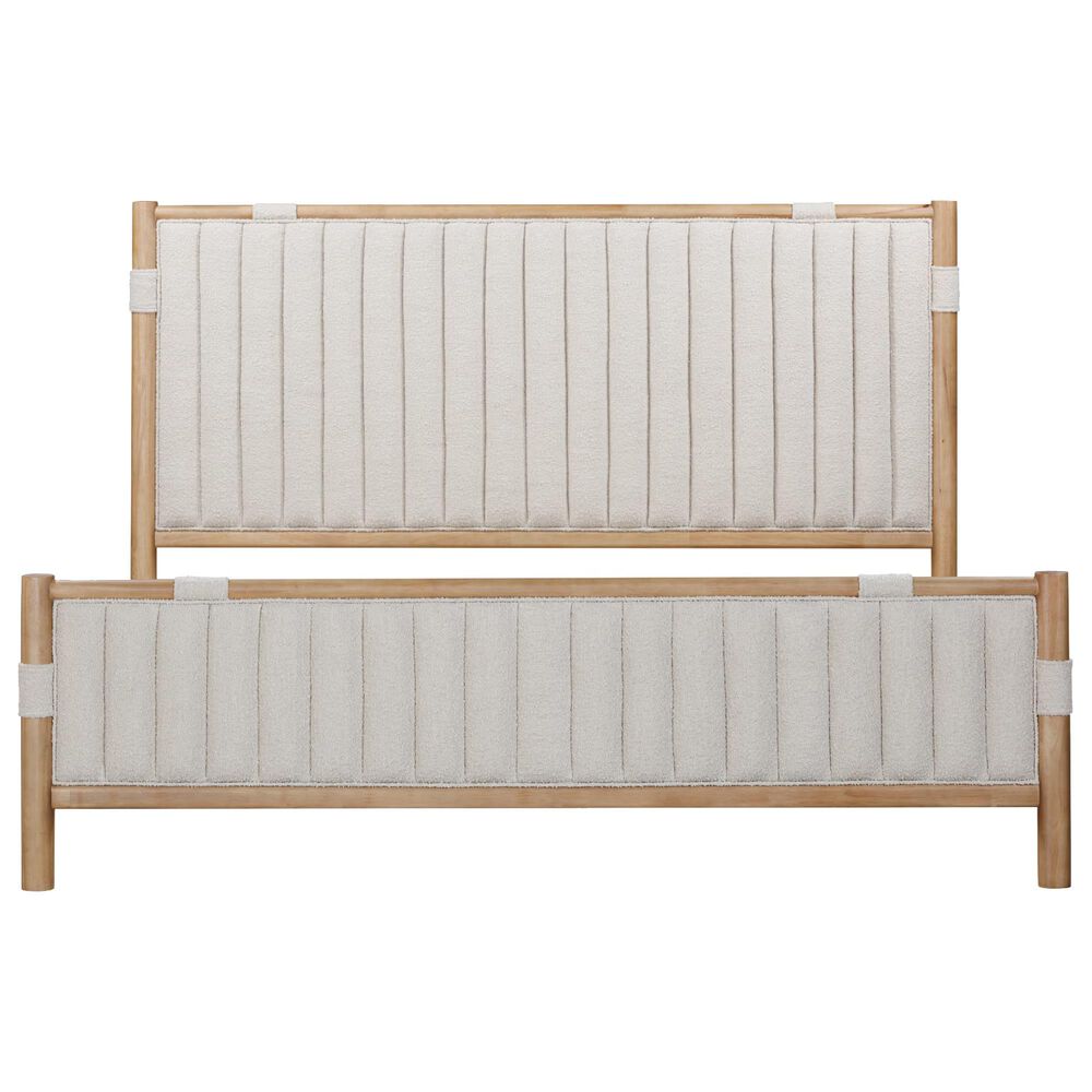 Urban Home Furano King Upholstered Bed and Two Nightstands in Ginger and Burn, , large