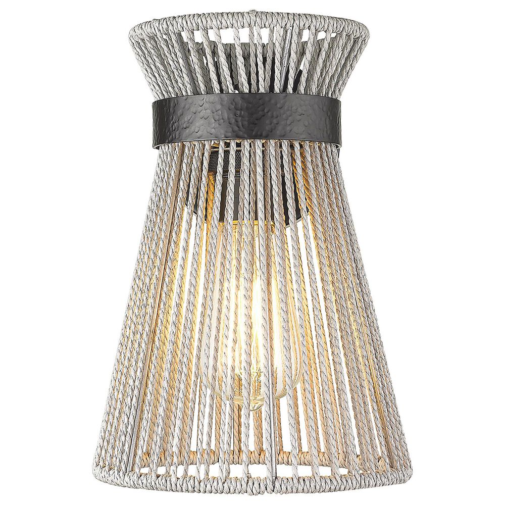 Golden Lighting Avon 1-Light Wall Sconce in Matte Black, , large