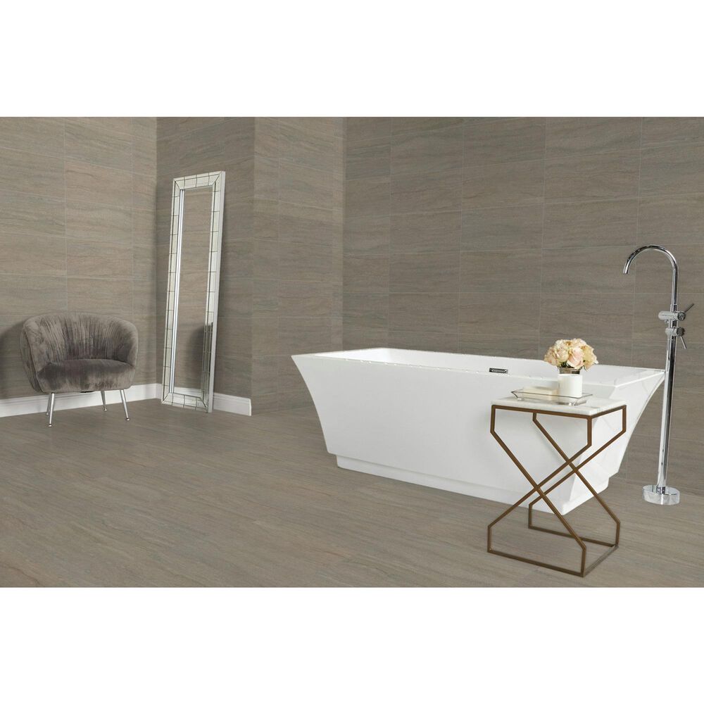 Dal-Tile Haddonstone Atlas Rectangle Vein Cut 12" x 24" Satin Polished Porcelain Tile, , large