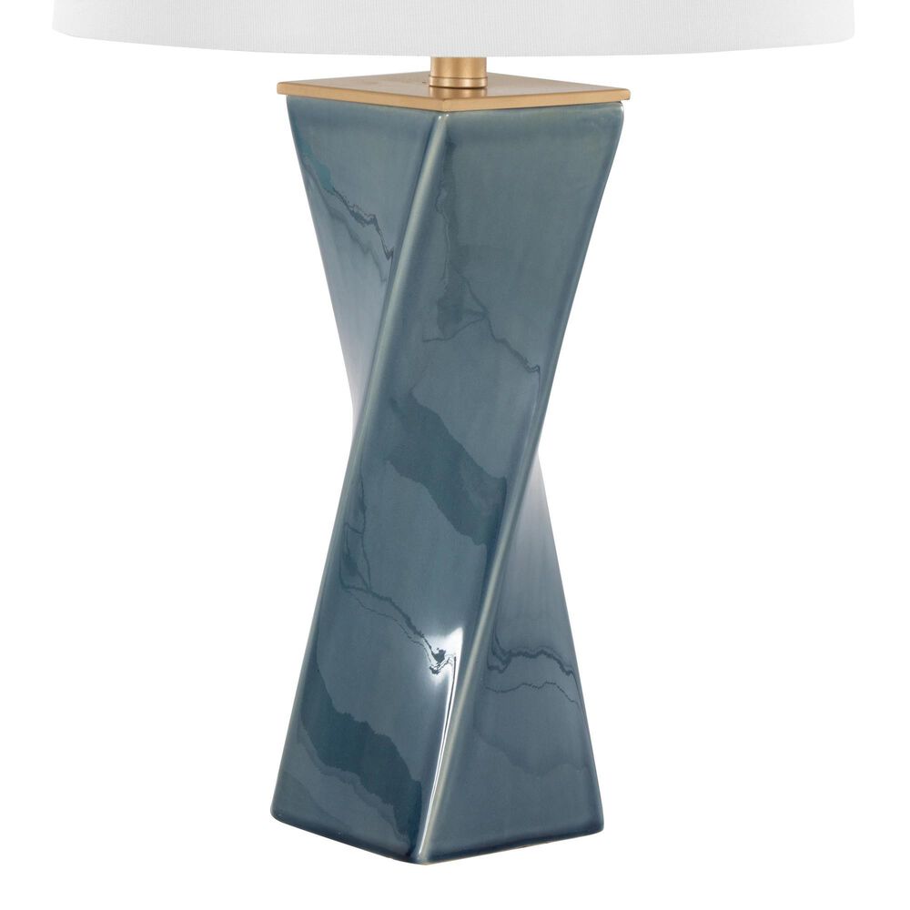 Grandview Gallery Curvo Square Table Lamp in Blue and Gold, , large