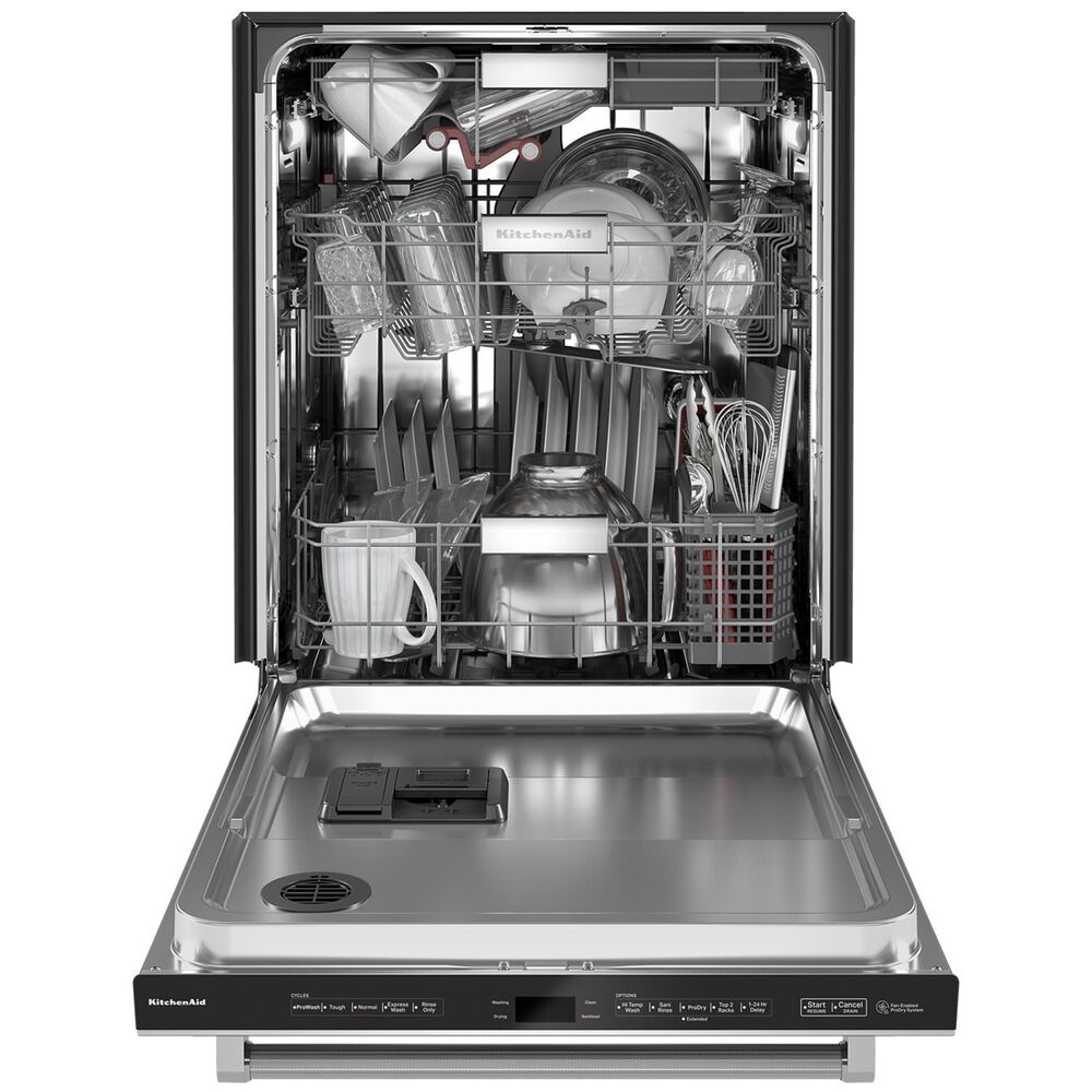KitchenAid 44 dBA Built-In Bar Handle Dishwasher with FreeFlex 3rd Rack and LED Interior Light in PrintShield Stainless Steel, , large