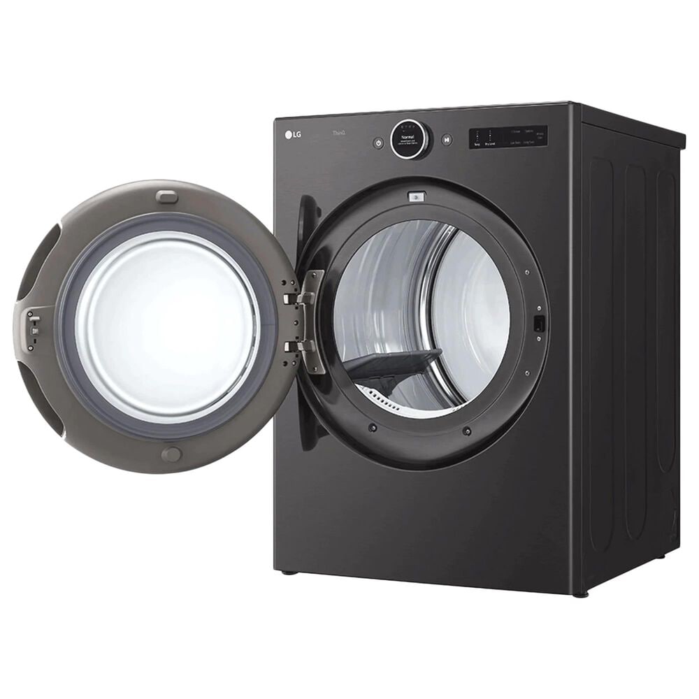 LG 5 Cu. Ft. Front Load Washer with 25 Wash Cycles and 7.4 Cu. Ft. Electric Dryer Laundry Pair in Black Steel, , large