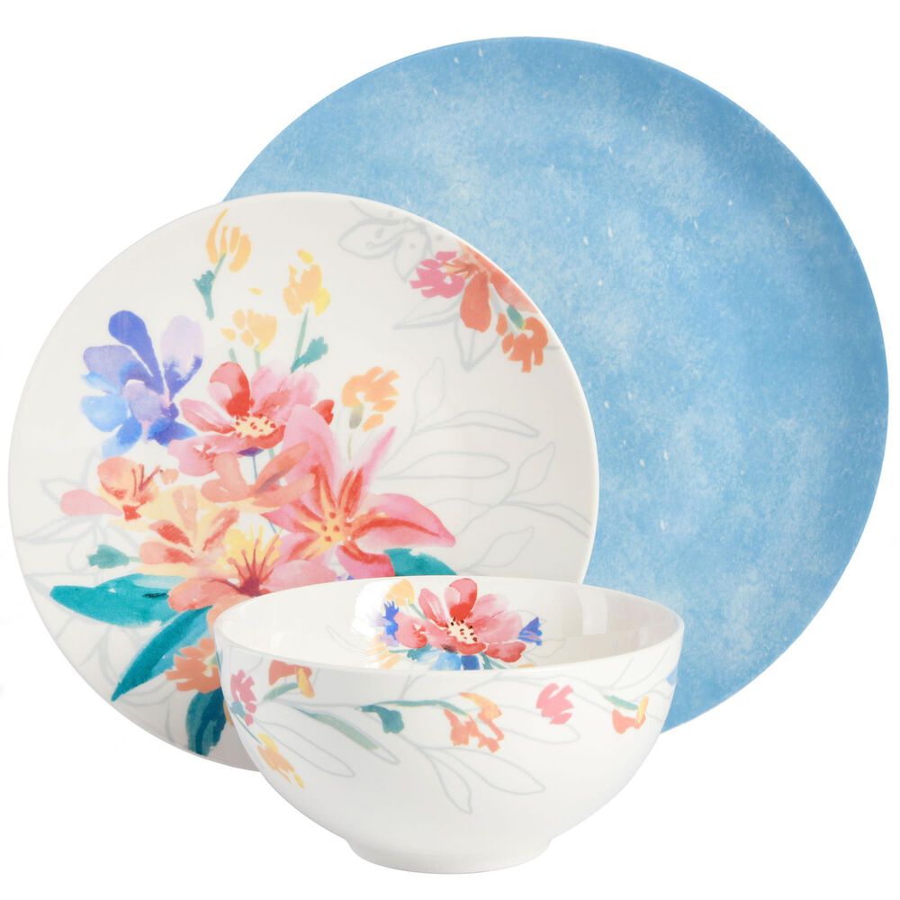 Spice by Tia Mowry Goji Blossom 12-Piece Dinnerware Set , , large