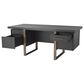 Eichholtz Canova Desk in Charcoal Grey Oak and Brushed Brass, , large