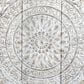 Maple and Jade 36" x 36" Square Embossed Floral Home Wall Decor in Weathered Gray and Dark Silver, , large