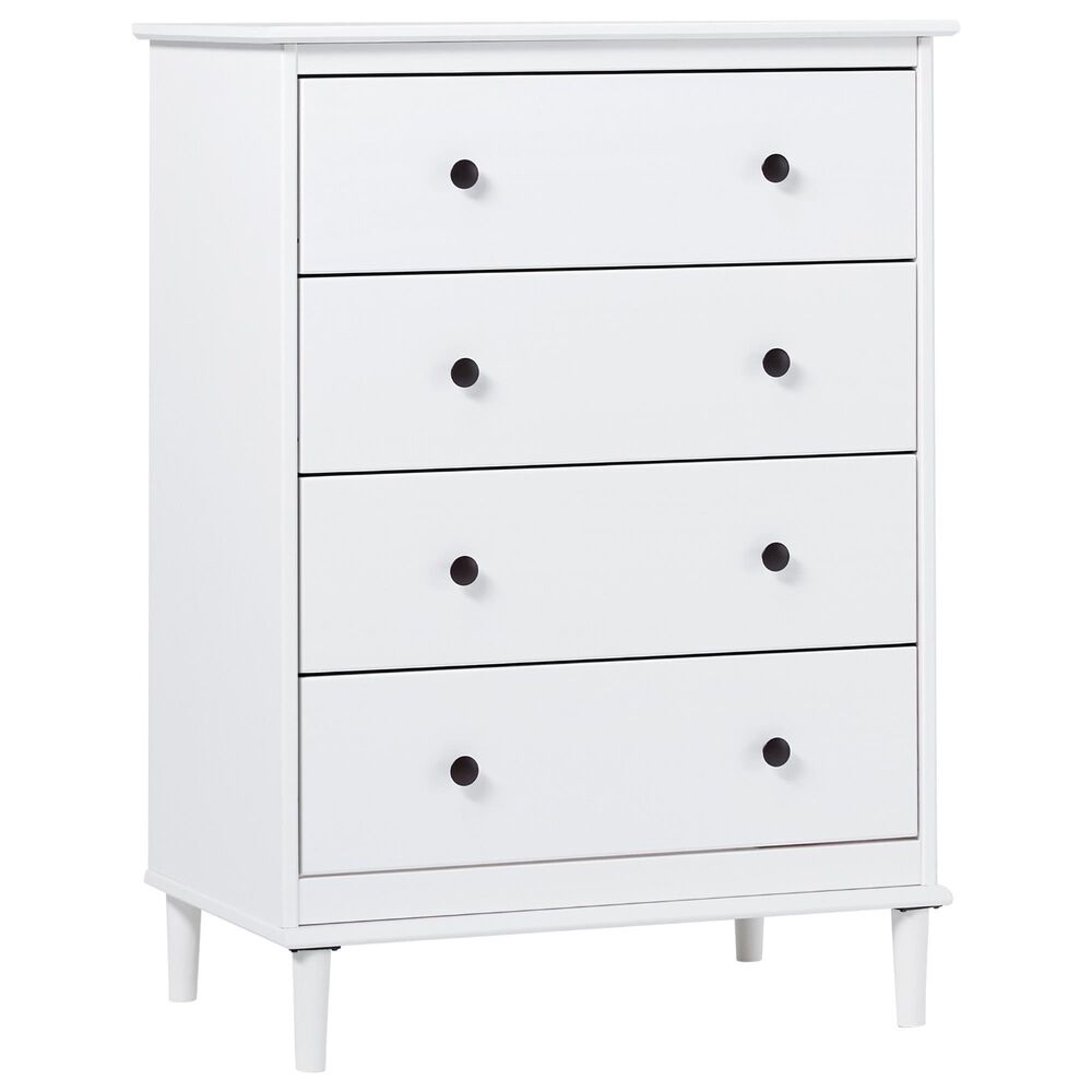 Walker Edison Spencer 4-Drawer Dresser in White, , large