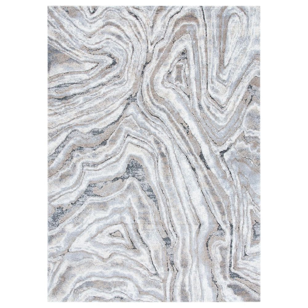 Safavieh Cyrus Shag 9" x 12" Beige and Grey Area Rug, , large