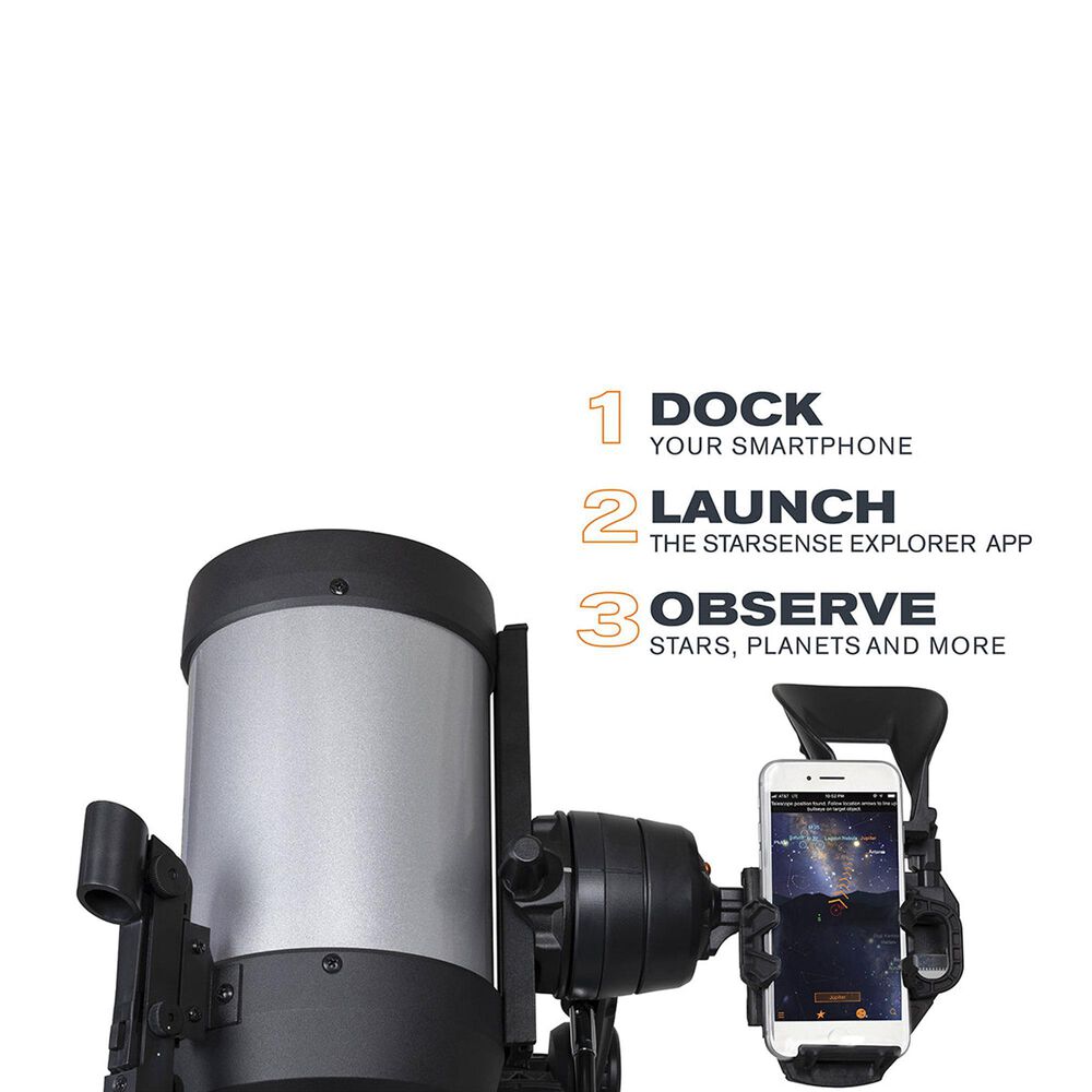 Celestron Starsense Explorer DX 5&quot; Smartphone App-Enabled Schmidt Cassegrain Telescope in Silver, , large