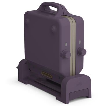 Bella 10" x 20" Ceramic Fold and Store Dual Temp Griddle in Plum, , large