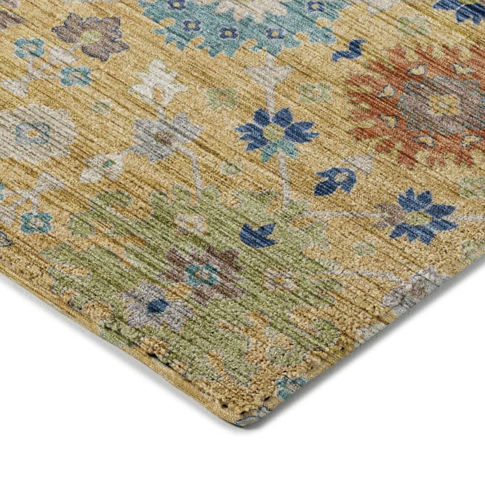 Dalyn Rug Company Silk Road Turmeric, Gold, Blue, Copper, Ivory, Taupe and Aloe 8&#39; x 10&#39; Area Rug, , large