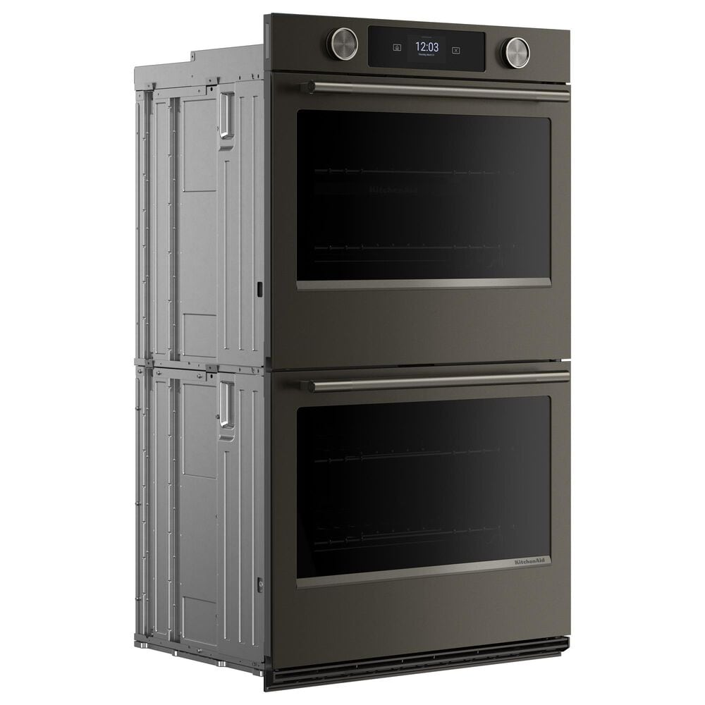 KitchenAid 2-Piece Kitchen Package with Black Ore 30" Smart Double Wall Oven and Black 36" Induction Cooktop, , large